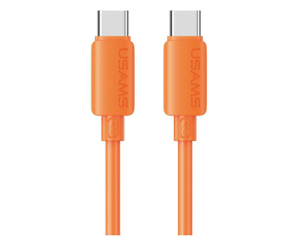 Kabel USAMS Kabel 60W 3A Silicone Fast Charging USB-C do USB-C pomarańcz